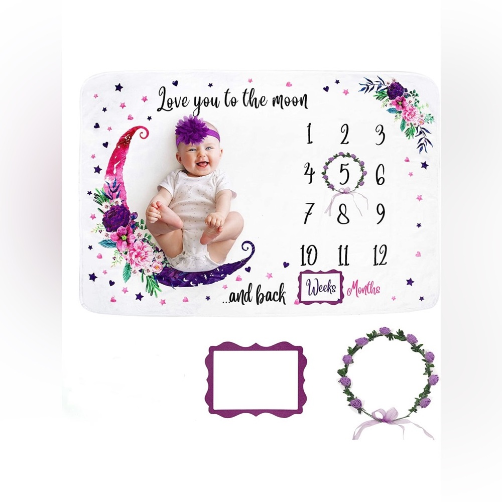 Baby Monthly Milestone Blanket